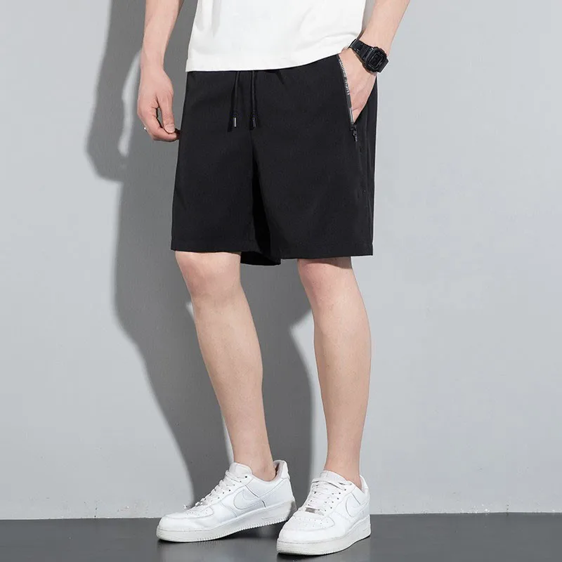 

Men's summer beach shorts, jogging and quick drying shorts, loose fit fitness zipper pocket shorts, suitable for outdoor wear