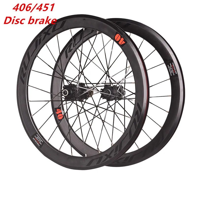 Folding Bike Alloy Wheel Set, BMX Bicycle Rims, 4 Sealed Bearing, Disc Brake, 11 Speed, 20 Inch, 406/451 V