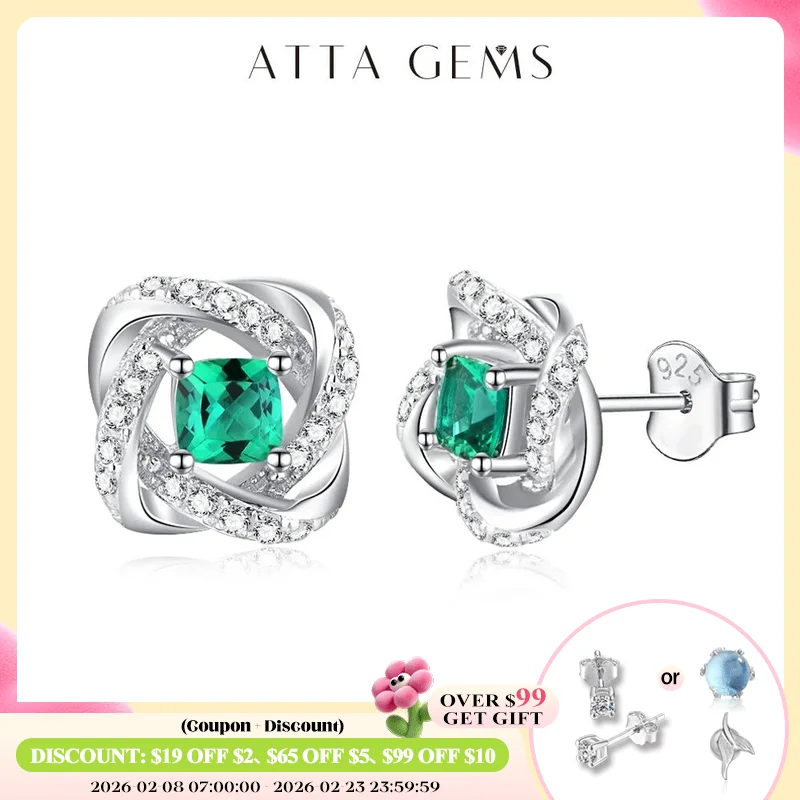 

Винтажные серьги-гвоздики из серебра 100% пробы с изумрудом