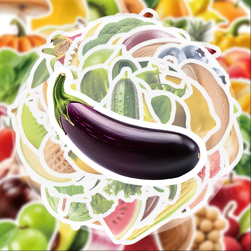 

50 наклеек с рисунками фруктов и овощей, подходят для бутылок с водой, ноутбуков, украшения телефонов, чемоданов, скейтбордов, гитар, подарочных коробок, украшений для вечеринок, праздничных подарков