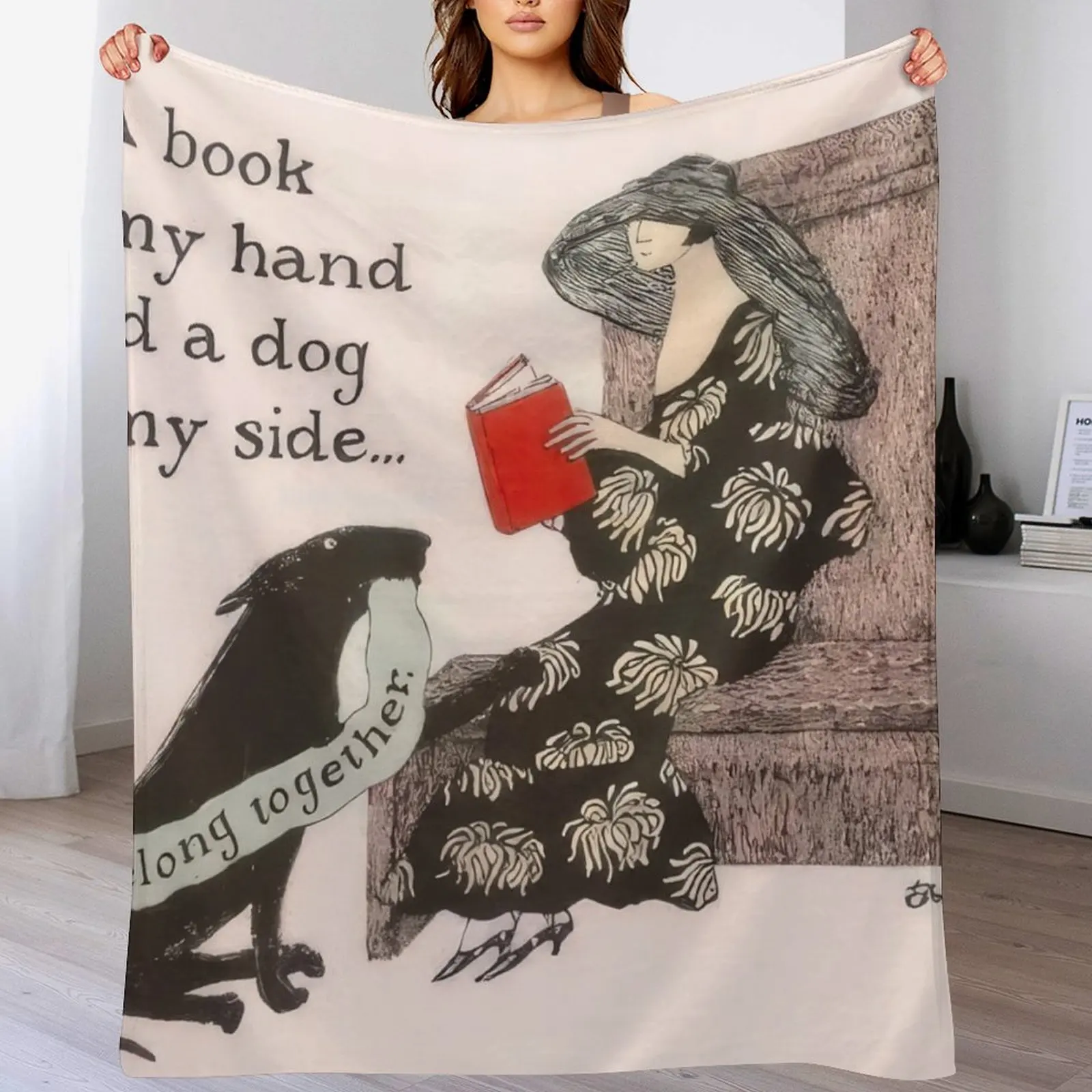

Edward Gorey Throw Blanket Durable Warm Blanket for Daily Home Use
