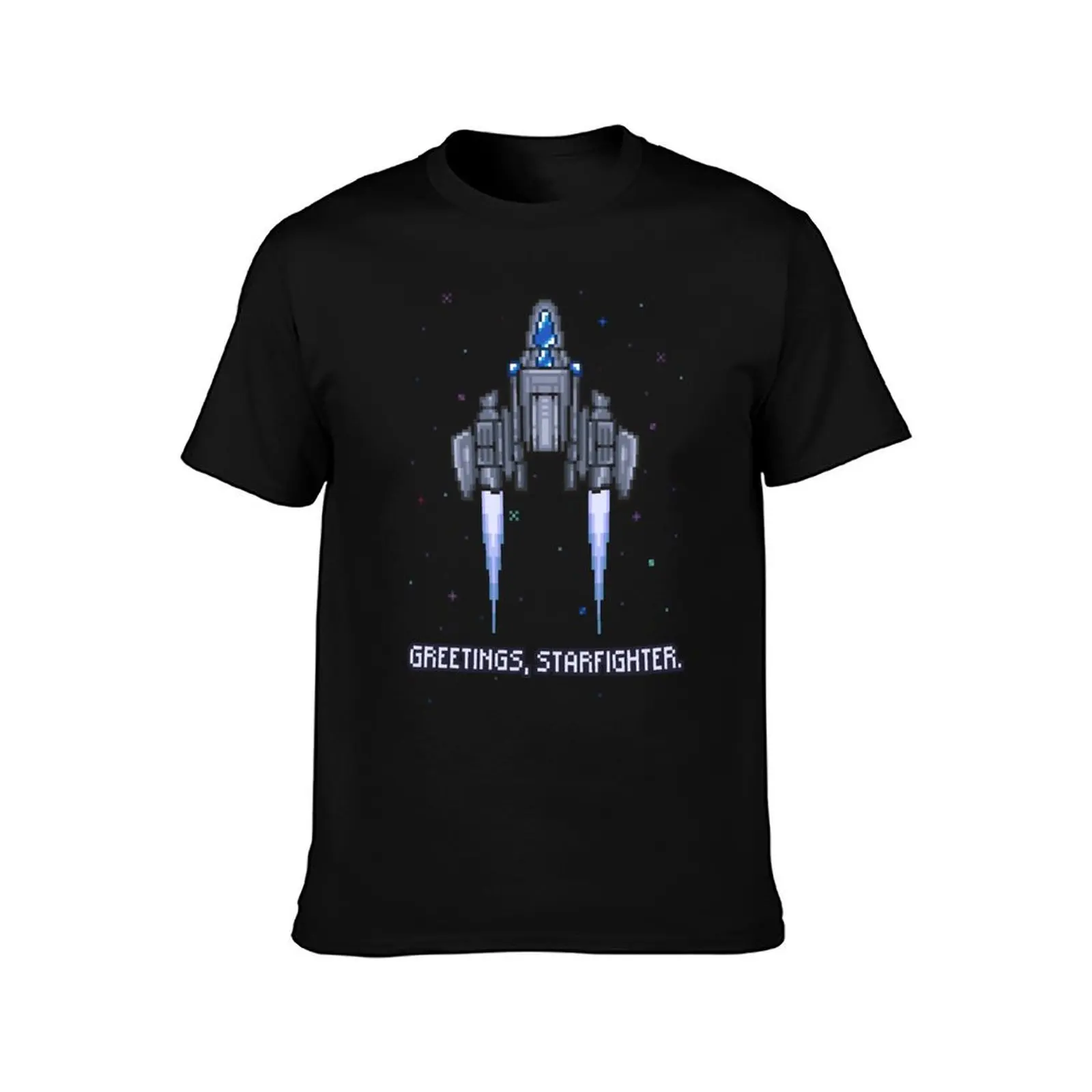 Greetings Starfighter T-Shirt Summer Casual Cotton Tee Oversized Streetwear Tops Vintage Graphic Print Unisex Men Women