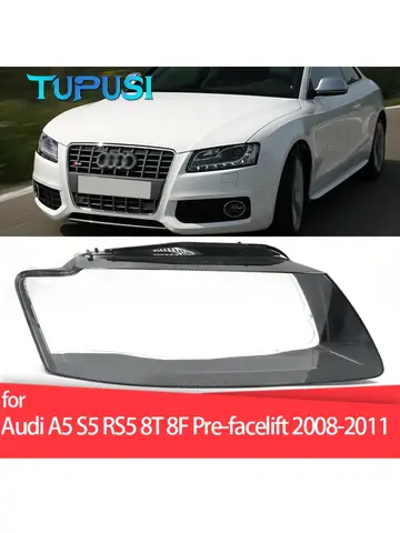 Headlight Cover Car Headlamp Lens Glass Replacement Front Lamp Shade Auto Shell For Audi A5 S5 RS5 8T 8F Pre-facelift 2008-2011