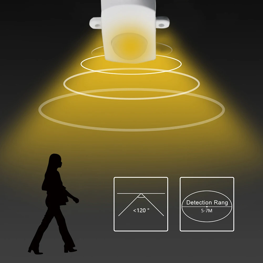 PIR Infrared Motion Detector 5A Intelligent Sensing Detector Switch Adjustable for Kitchen Cabinet Closet LED Lighting
