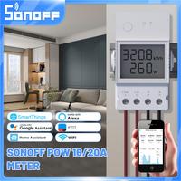 SONOFF POW Origin/elite Power Meter 16/20A LCD Display Voltage Current Overload Protection Switch Support Home Assistant Ewelink