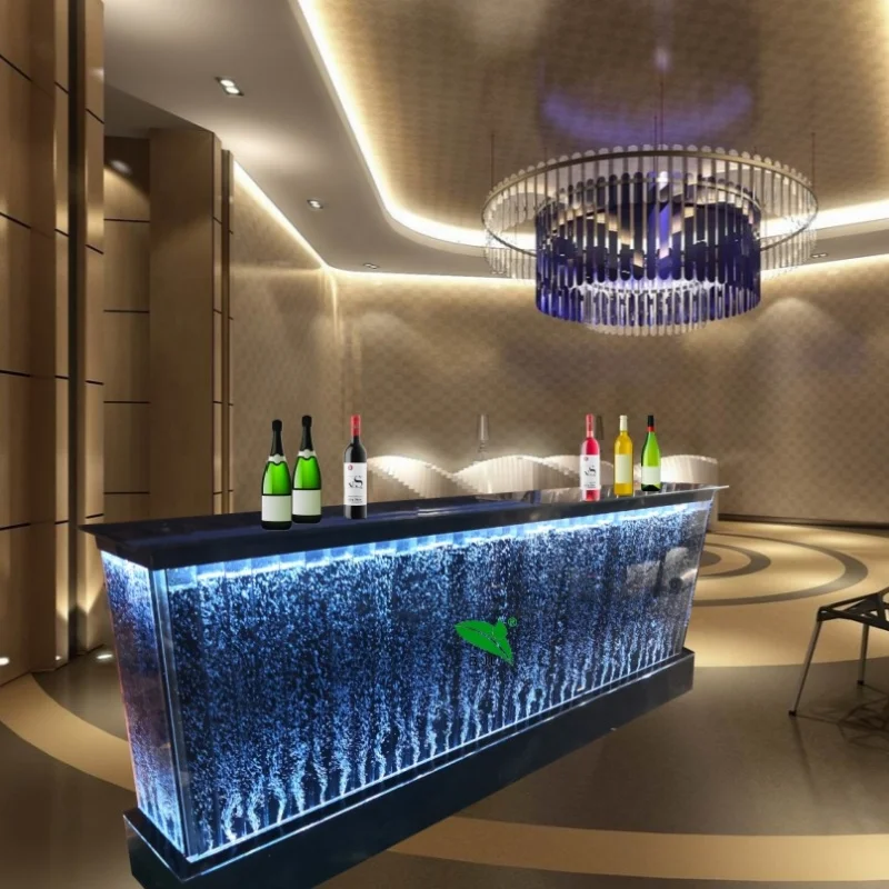 Customized. customized luxury modern bar furniture LED lighted colorful bubble wall bar cabinet counter