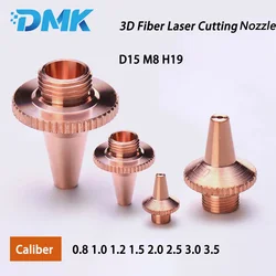 3D High Speed Laser Cutting Nozzle D15 H19 M8 Caliber 0.8-5.0 Copper Nozzles For Bodor Raytools Ospri Laser Tube Cutting Machine