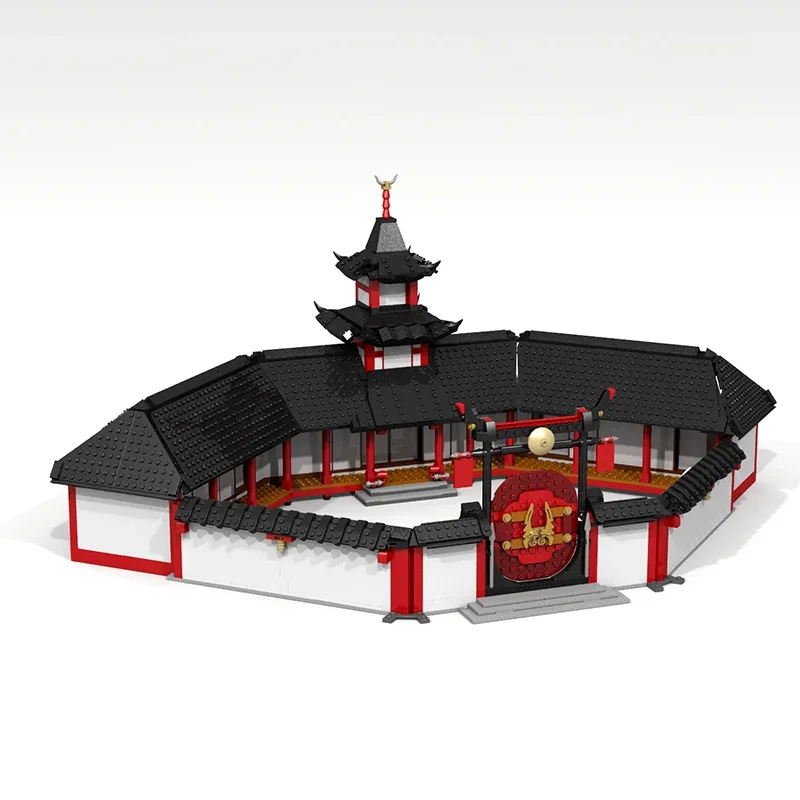 Modelo City Street View Moc, bloques de construcción, modelo de monasterio Modular, tecnología de ladrillos, montaje DIY, juguete de construcción navideña, regalos
