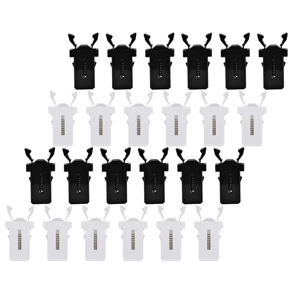 

24 Pcs Trash Can Accessories Black White Plastic Latch Universal Fastener Suitable Various Cans Kitchen Furniture Parts
