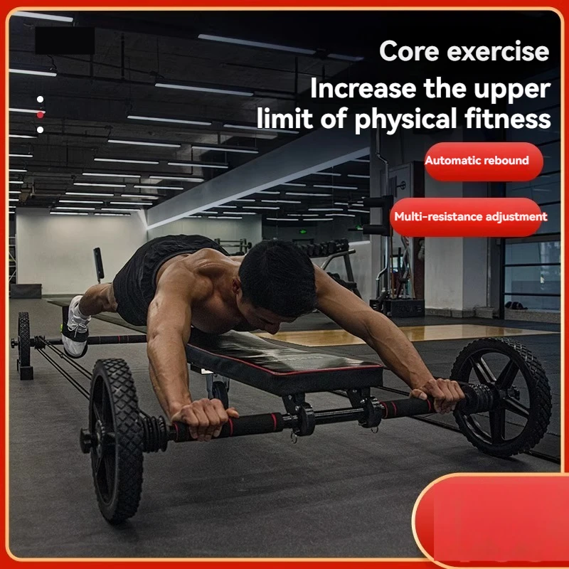 Abdominal Wheels Automatically Rebound. Men and Women Exercise Abdominal Muscles and Artifacts To Roll Their Bellies