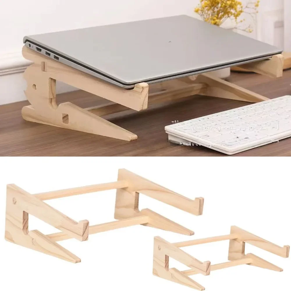 

Wood Laptop Stand Assembled Lapdesk Riser For 11-17 inch Laptop Wooden Cooling Bracket For Macbook Reinforced Support Base