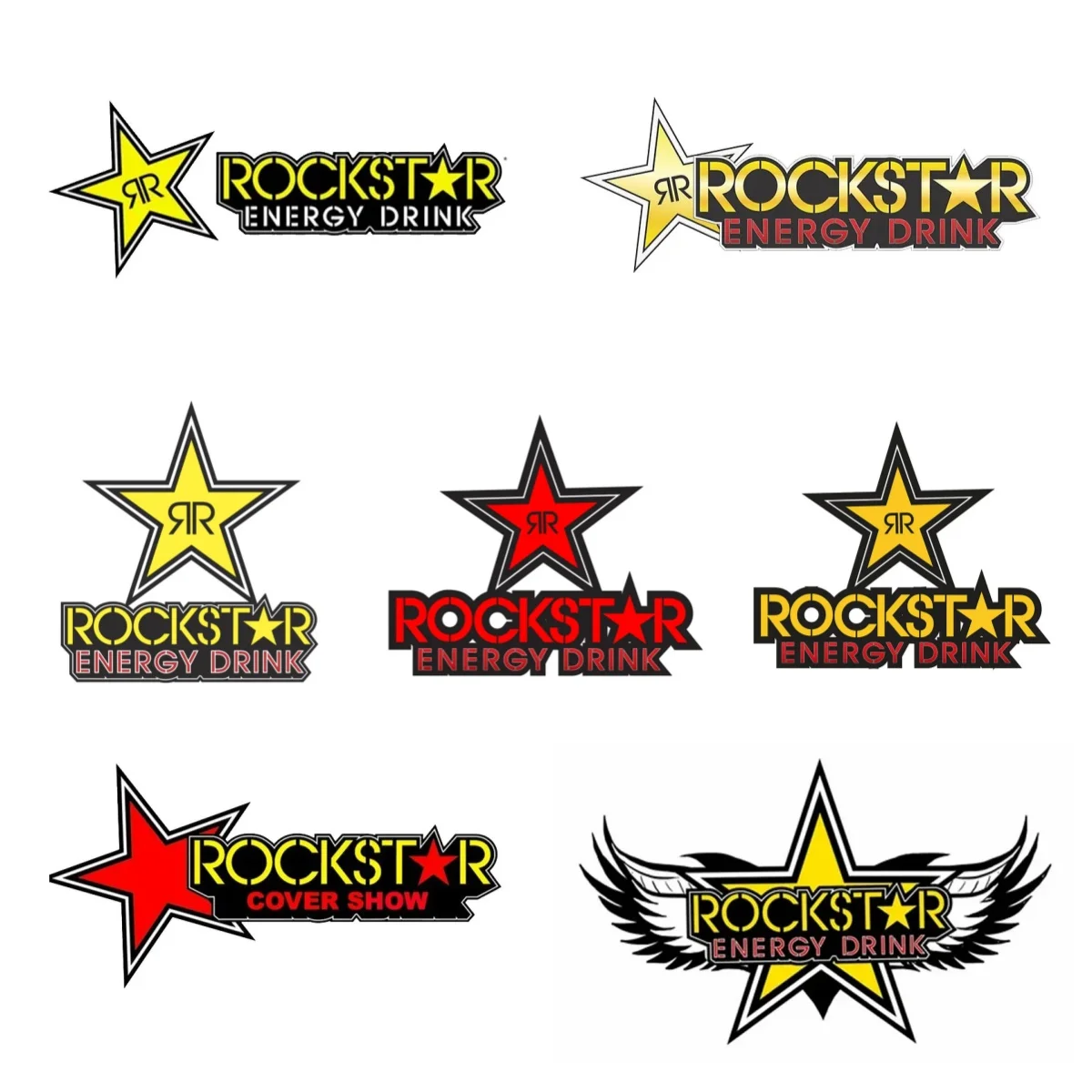 Pegatinas creativas para coche con diseño de bebida energética de estrella de rock, calcomanías de vinilo impermeables exquisitas para ventanas y carrocería del coche, decoración