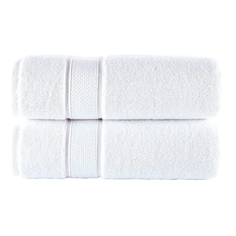 35x75cm and 70x140cm 2PCS Large White Bath Hand Towels Cotton Highly Absorbent Thick Towels For Bathroom Home Hotel Adult Gym