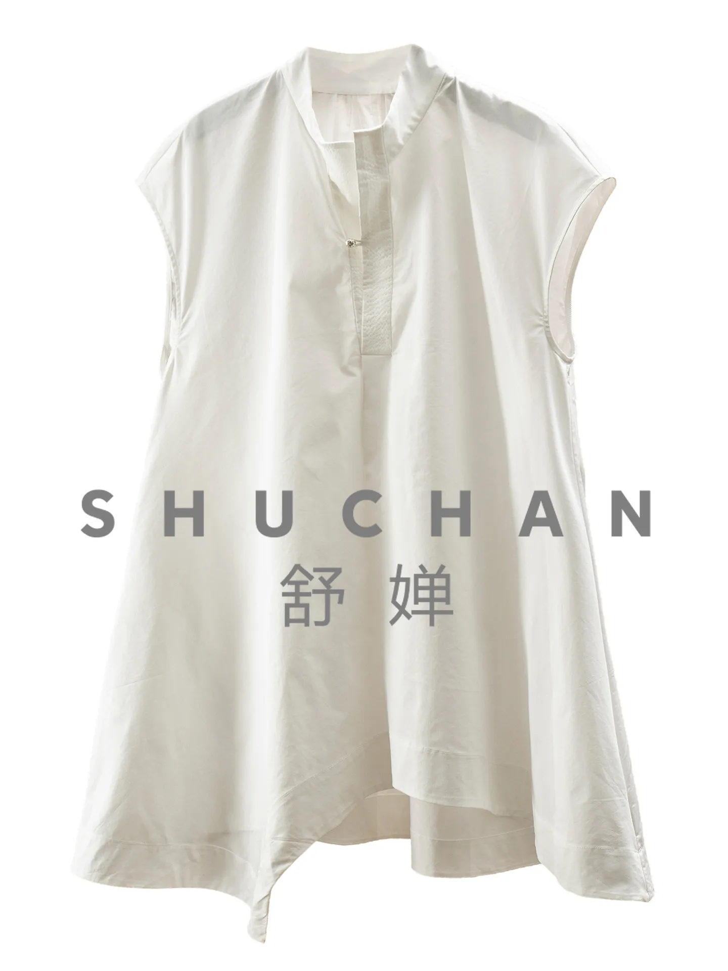 High-count High-density Cotton Polyester Poplin Irregular Silhouette Shirt Women's 50L2 Blouses for Women Fashion 2026
