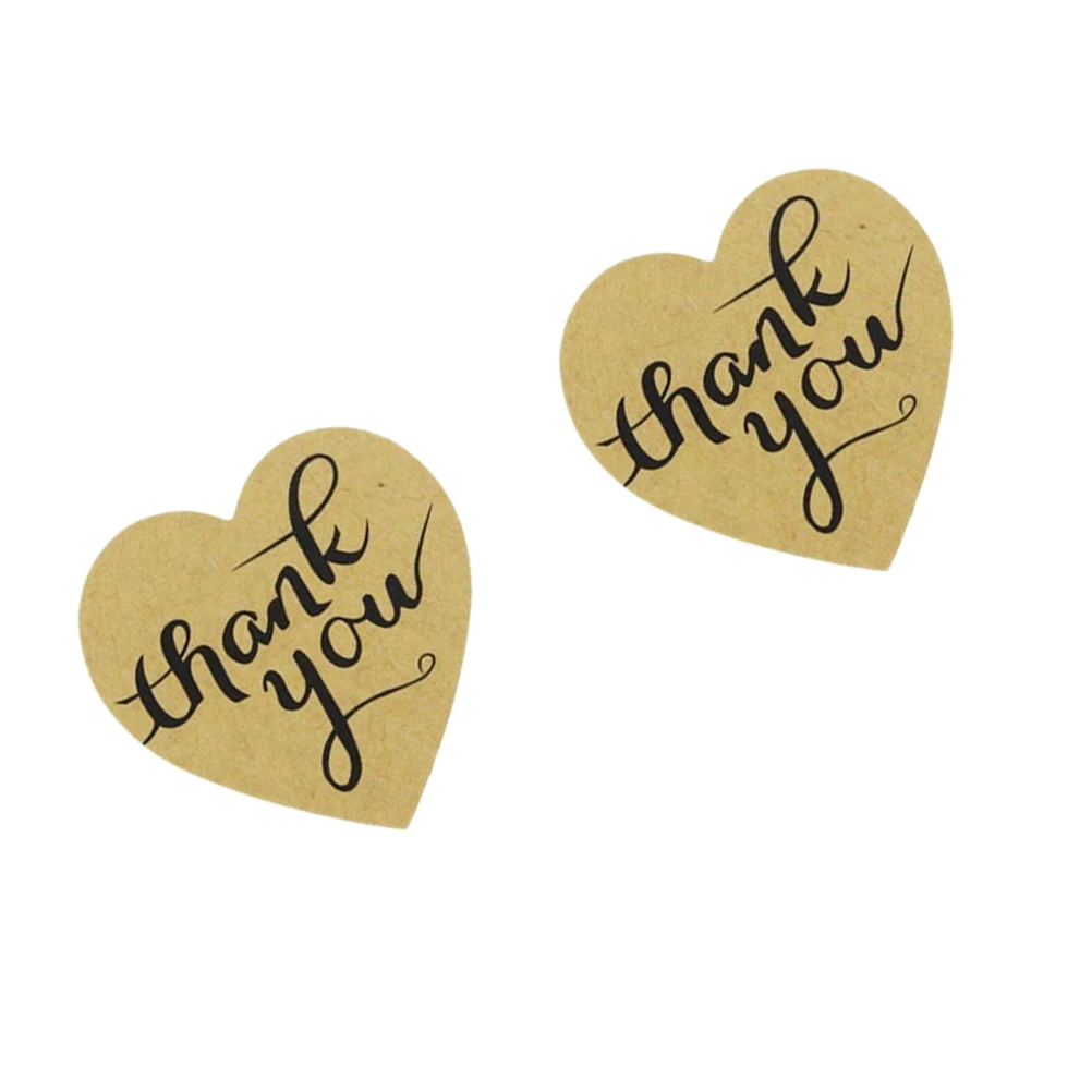 

1pcs Thank Sealing Stickers Kraft Paper Label Roll Label Paper For Candy Bags Notebooks Thanksgiving Christmas Gift