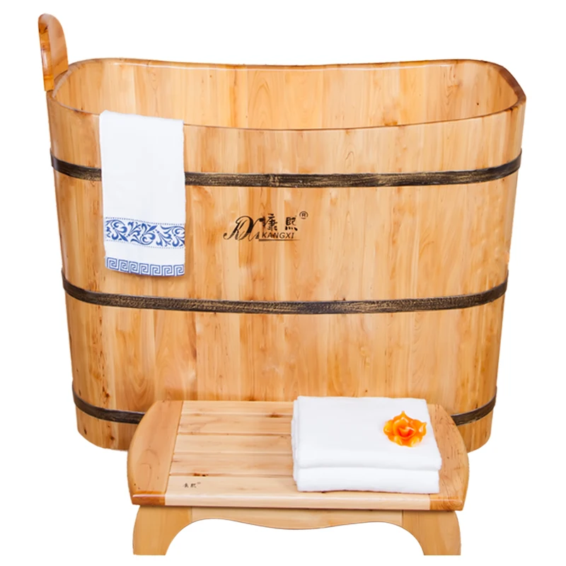 

XK Wooden Barrel Bath Bucket Yao Bath Sweat Steaming Bath Barrel Whole Body Bath Barrel Wooden Bathtub