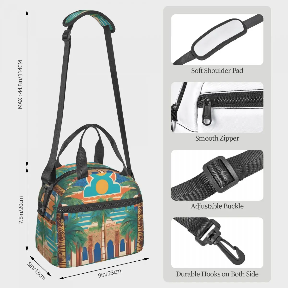 Palace Entrance Lunch Bags Insulated Bento Box Lunch Tote Resuable Picnic Bags Cooler Thermal Bag for Woman Student School