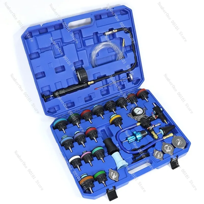 YS-063 Radiator stress testing tool kit | 33 piece coolant replacement vacuum gauge kit