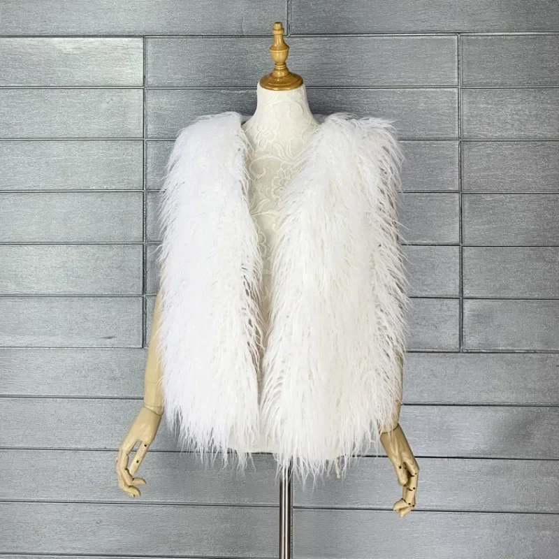 Women's Clothing Autumn Winter Coat Blouse Vest Faux Fur Coat Warm Eco-friendly New Vintage Comfortable Soft Hundred Versatile