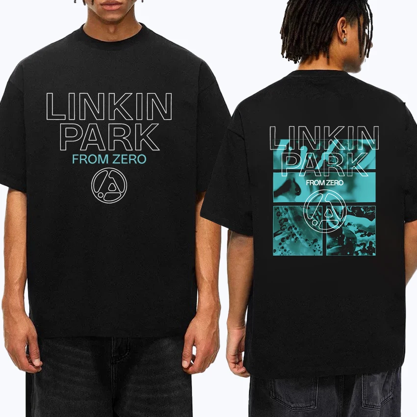 

2025 Hot sale Linkin Park From Zero World Tour short sleeve t-shirts Unisex Hip Hop Summer Cotton Men Women Oversized Tee shirt