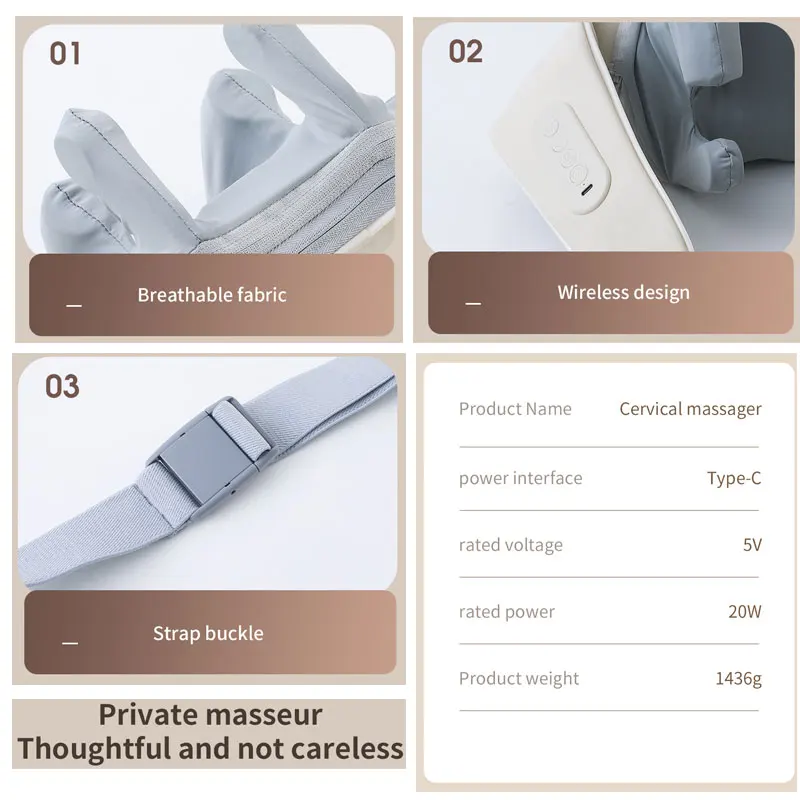 JianYouCare neck Shoulder cervical back massager masajeador Kneading Shawl Massage machine Heating Massageador fatigue relieve