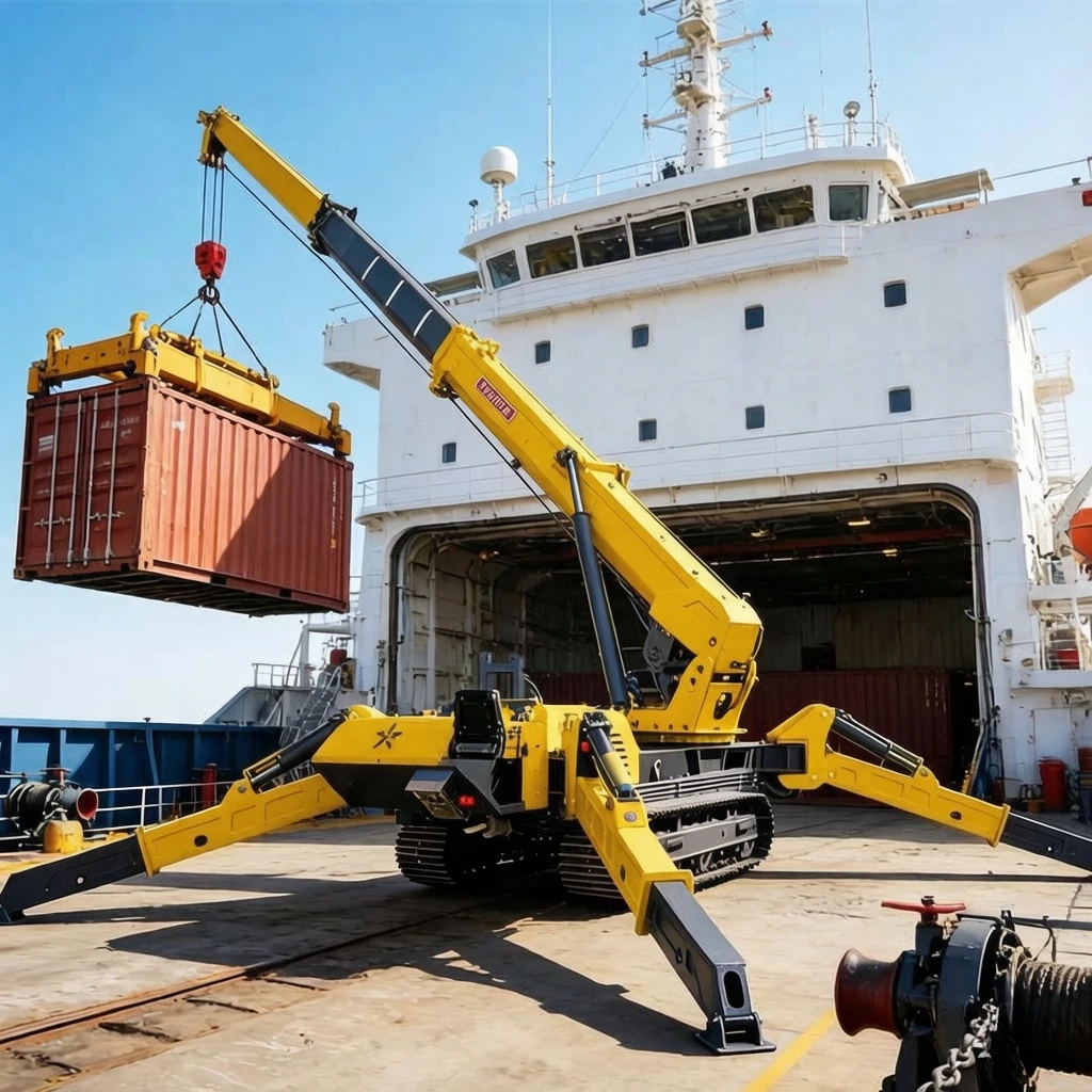 Hot Selling Crawler Spider Crane For Narrow Space 3Ton 6Ton 8Ton Mini Spider Crane With Long Arm Fly Jib Electric Spider Crane