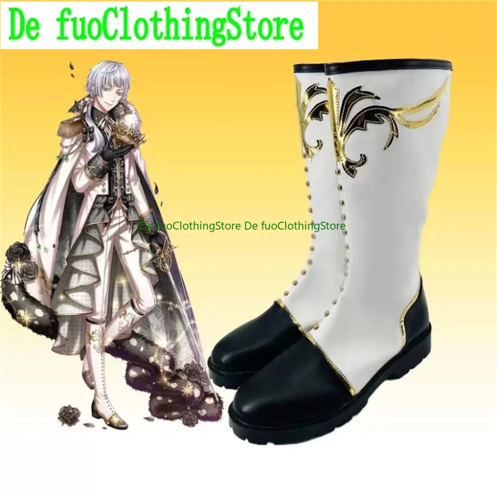 Charles Grey Charuzu gurei  Black Butler Cosplay Shoes Boots Game Anime Party Halloween Chritmas DefuoClothing Shoes Store