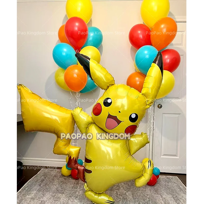 Pokemon Pikachu Ballon-Party-Set Latex-Ballons Folienballons für Kindergeburtstag Babyparty