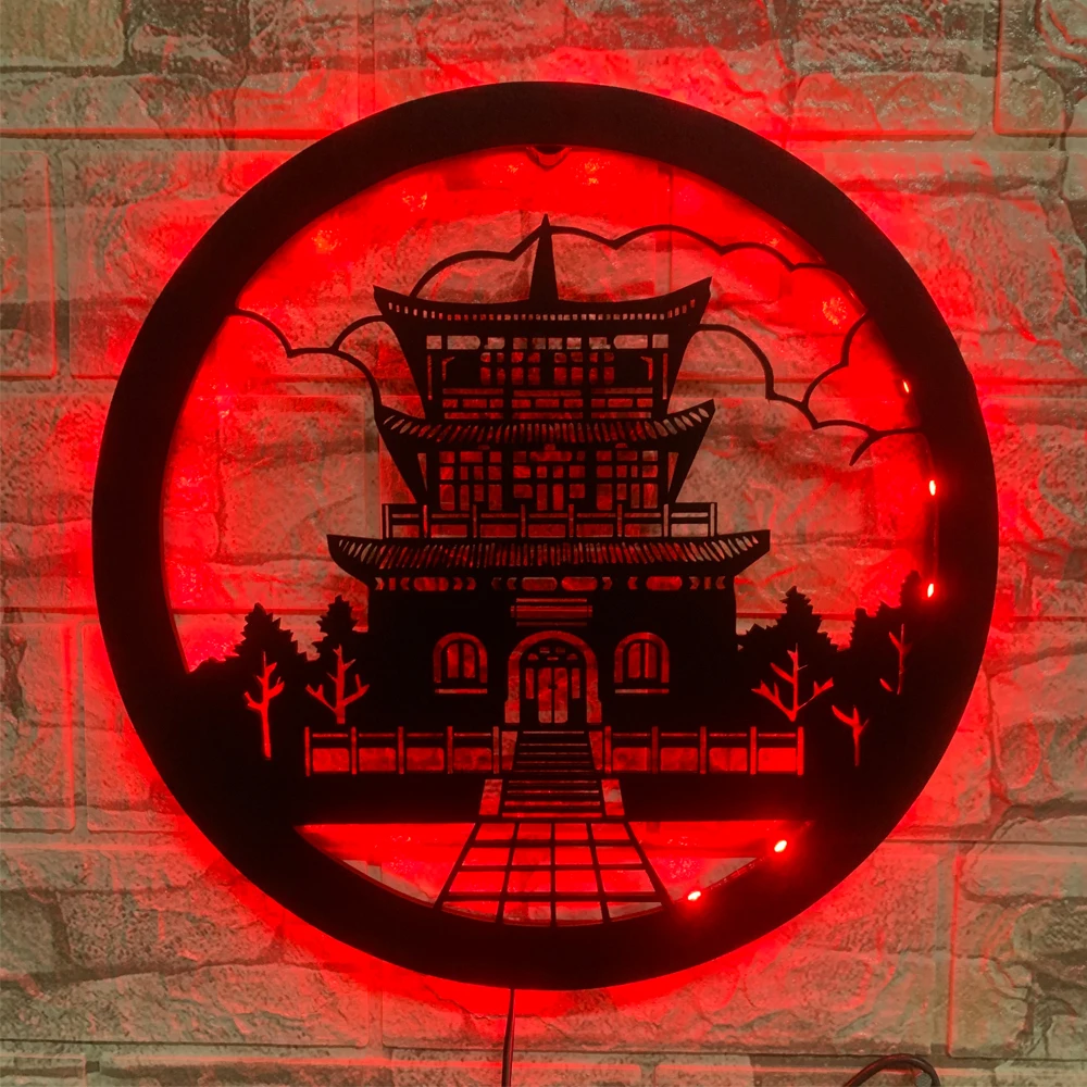 

ZK50 Simple Chinese Garden LED Wall Lamp Home Decoration Background Wall Night Light USB Remote Control Luminous Pendant