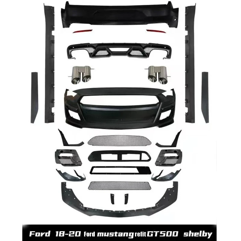 2018-2020 Update GT500 for Ford Mustang Wide Body Kit Front Bumper Cover  Circuit