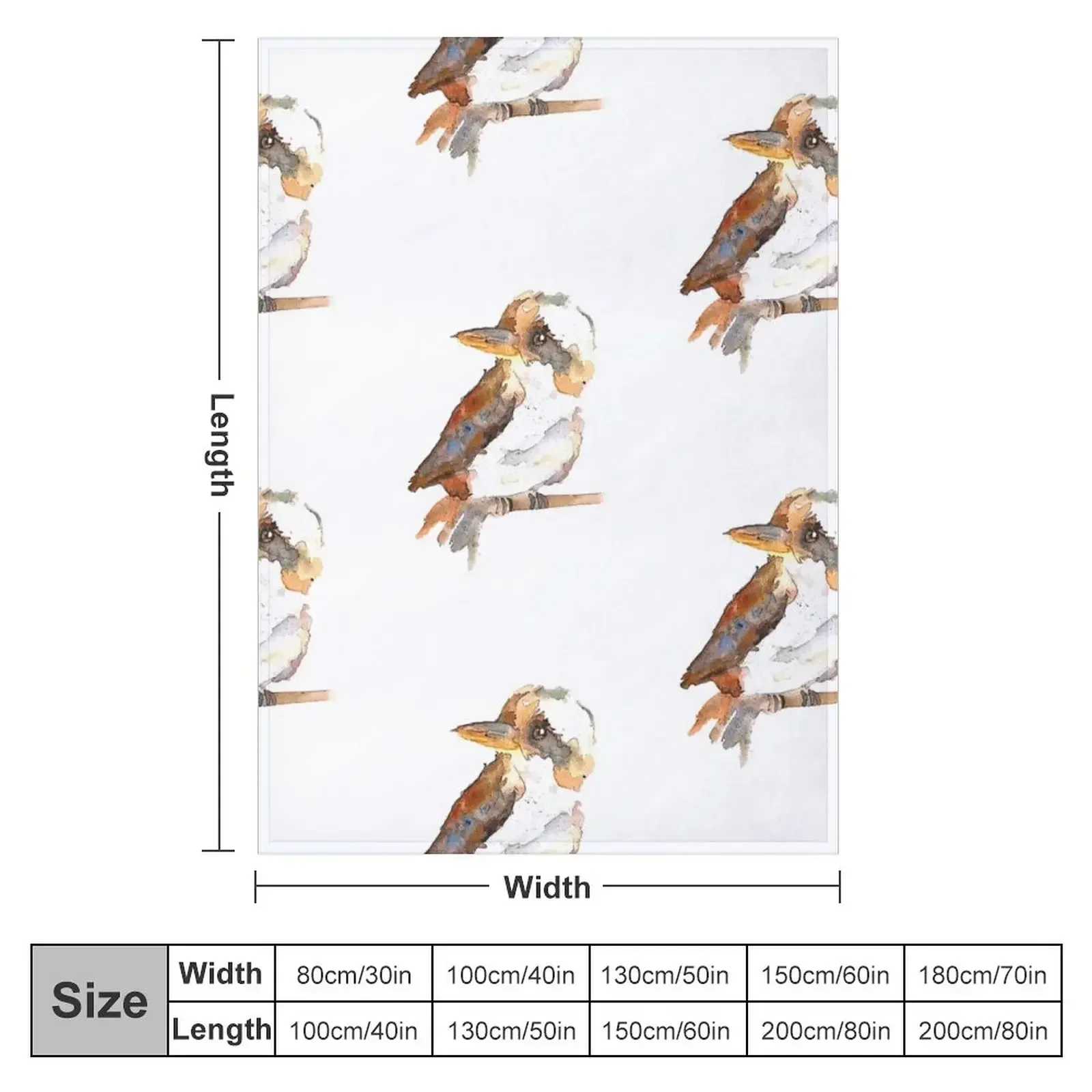 New Kookaburra Throw Blanket Decorative Sofas Flannels Nap Thermal Blankets