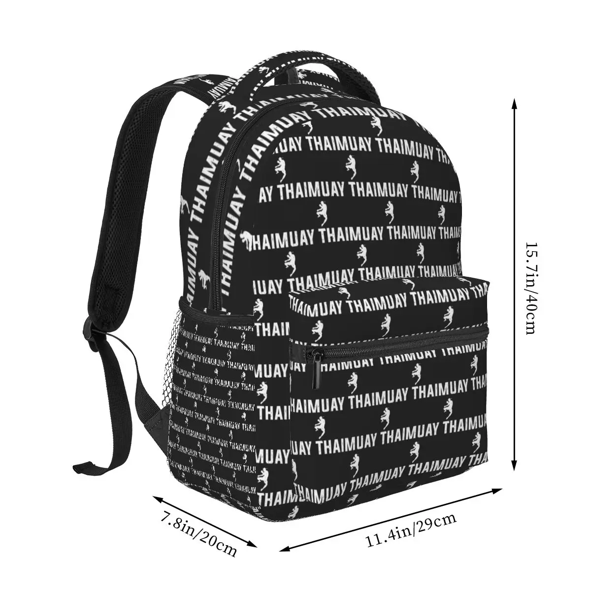 Muay Thai Gloves Thailand Boxing Fighter College Student Backpack School Bag Hiking Travel Daypack Bookbag Shoulder Bags