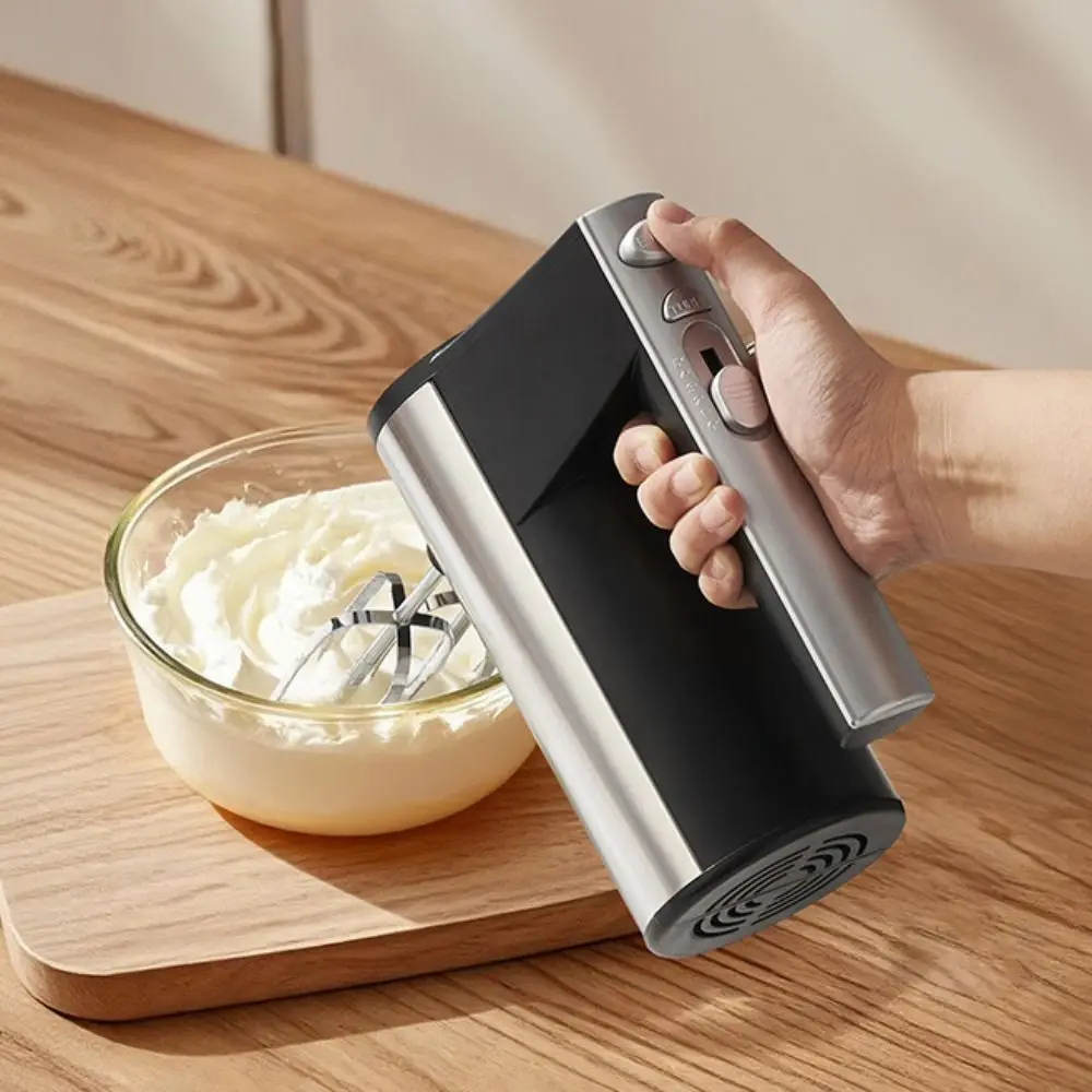 

Handheld Electric Egg Beater with Replacement Head Adjustable Speed Electric Milk Frother Circulating Cooling Cream Mixer Cake