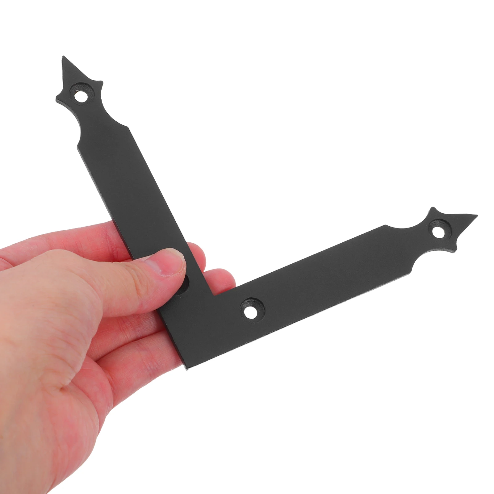 

4pcs Decorative Corner Brackets Black Farmhouse Sliding Door Hardware Rustic Barn Gate L Shape Garden Garage Accessories