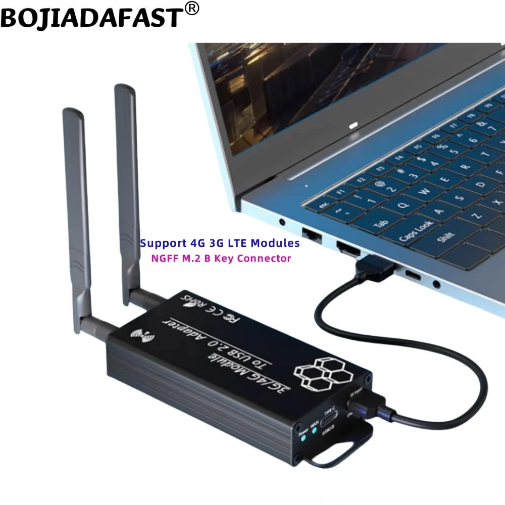 

USB 2.0 Connector To NGFF M.2 Key B Adapter 1 SIM Card Holder 2 Antennas For 3G 4G LTE WWAN Modules Modem