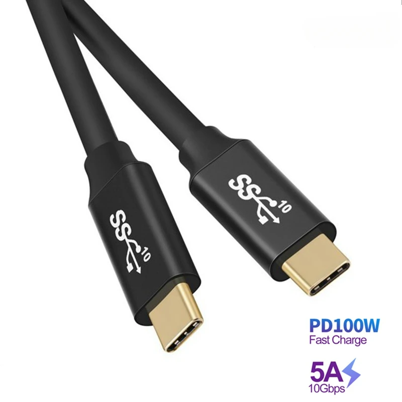USB C Cable 3.2 Gen2 for VR Oculus Quest Type C PD 100W 4K Video Compatible Thunderbolt 3 for VR Mac Pro Samsung S10 Huawei 3m