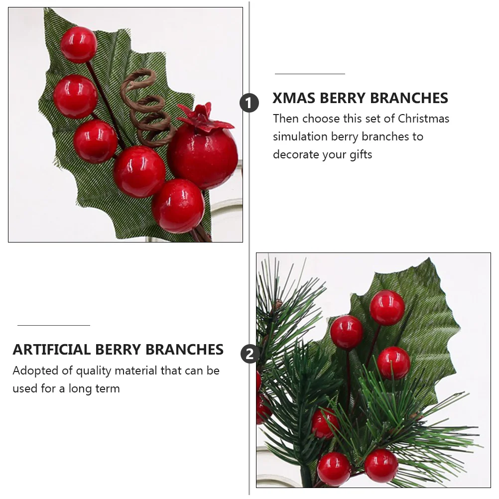 

9 Pcs Simulation Berry Bouquet Bouquets Simulated Berries for DIY Pine Branch Christmas Branches Plastic Beautiful