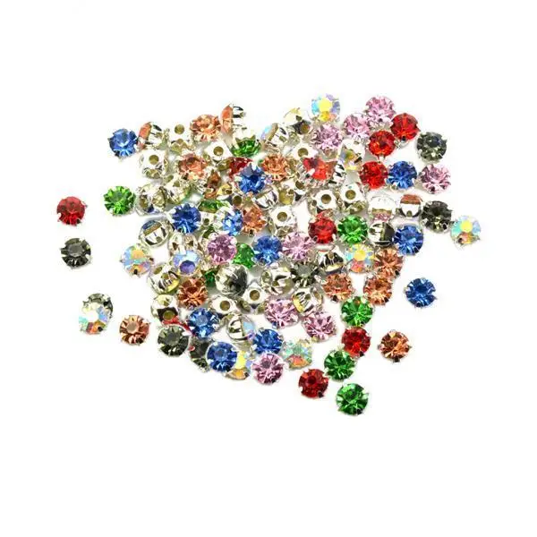 Diamante Claw Sew on Rhinestones Embellishments for crafts 6mm