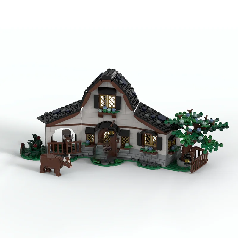 Modelo CIty Street View Moc, bloques de construcción, casa estable Medieval, tecnología de bloques, juguetes de montaje DIY, regalos de construcción