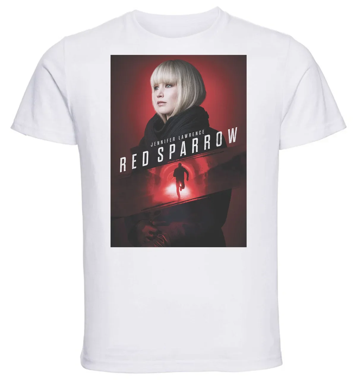 T-shirt Unisex - White - Red Sparrow Playbill