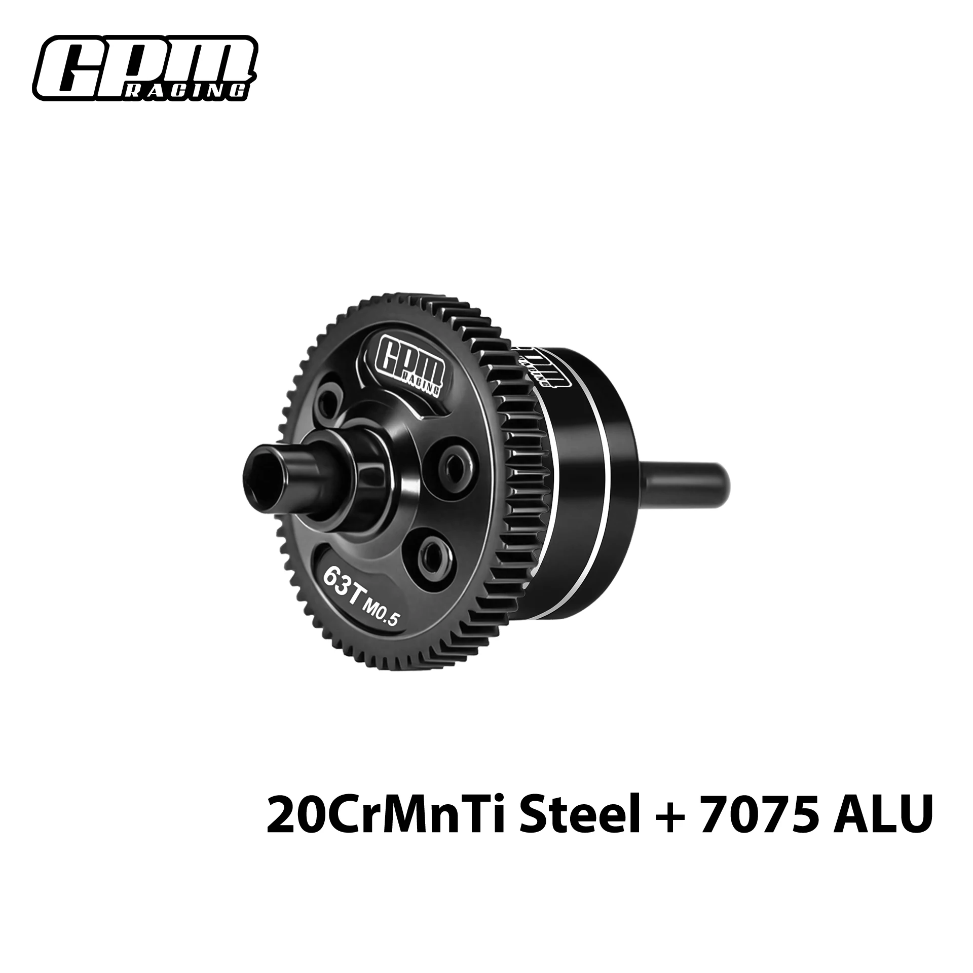 GPM ARA2508S 20CrMnTi Steel + 7075 Alloy Complete Center Differential 63T / 0.5M Mini Kraton No Diffs Oil