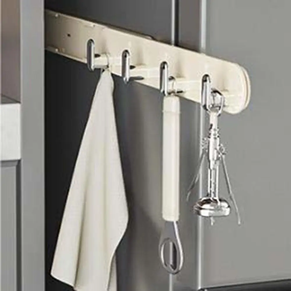 Unique Plastic Retractable Wall Hook Wall Mounted Push-Pull Type Shower Robe Hook Waterproof Kitchenware Storage Hook for Home