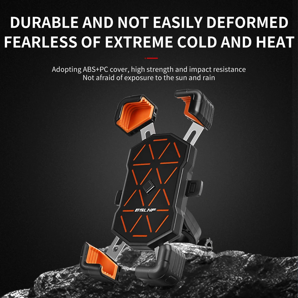 حامل هاتف للدراجة، حامل هاتف ملاحة متعدد الوظائف وخفيف الوزن ومضاد للاهتزاز، مناسب للهواتف مقاس 4.5-7.2 بوصة #5