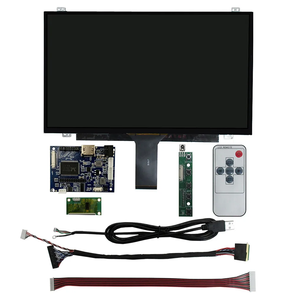 14 Inch DIY Monitor LCD Display Screen Driver Control Board HDMI-Compatible Digitizer Touchscreen Kit For Raspberry/Orange Pi