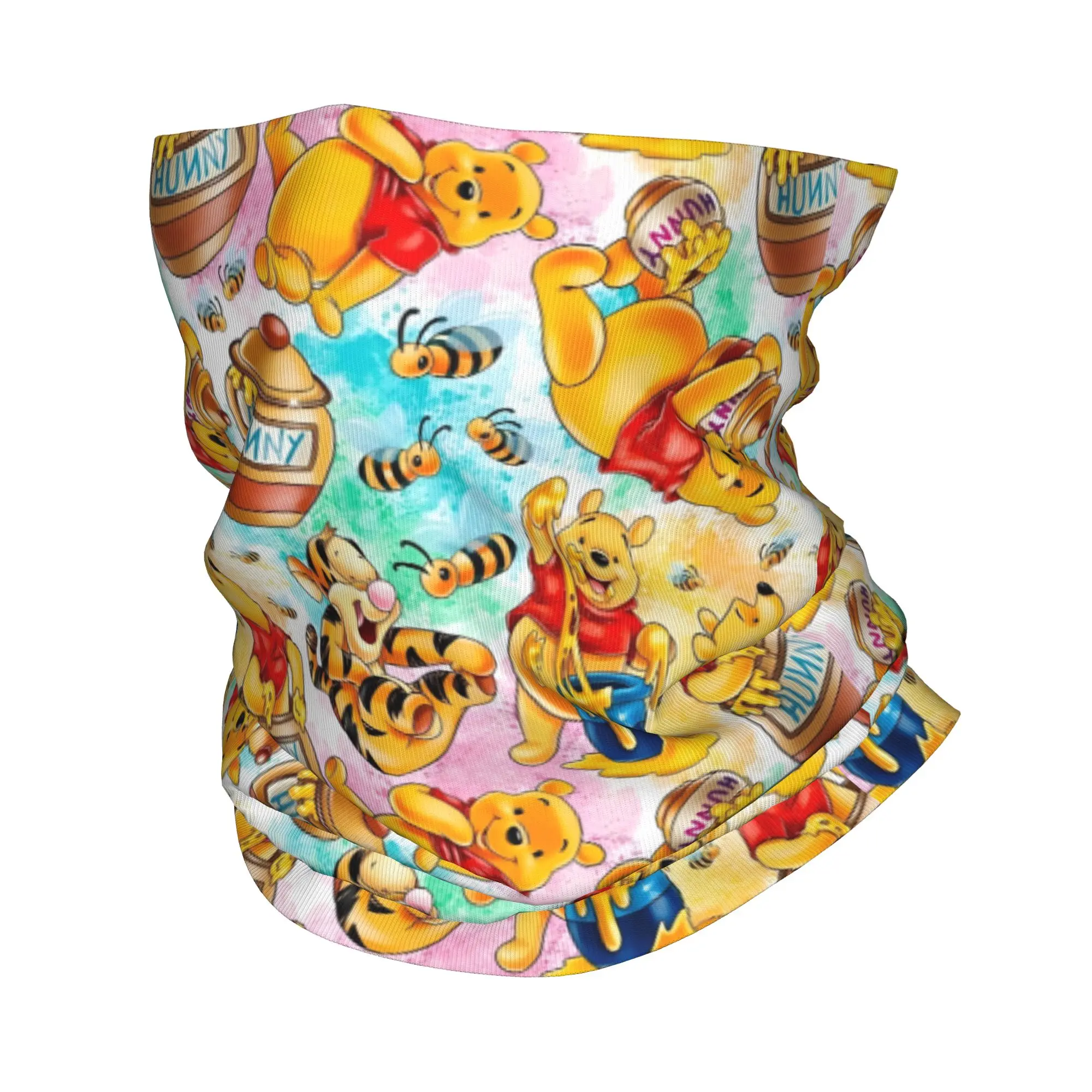 

Custom Winnie The Pooh Movie Bandana Neck Gaiter Windproof Face Scarf Cover Women Men Cartoon Headband Tube Balaclava