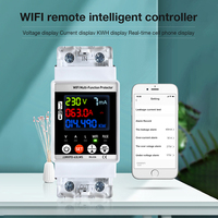 Tuya WiFi Automatic Reclosuring Protector KWH Electric Meter  Intelligent Circuit Breaker Single Phase Adjustable Voltage