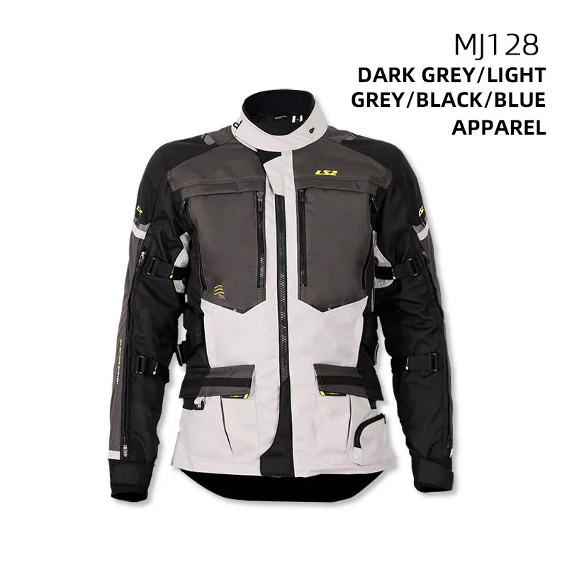 

LS2 MJ128 Norway CE Certified Motorcycle Jacket for Men - Waterproof All Seasons Riding Suit with Thermal Lining, Windproof Armo