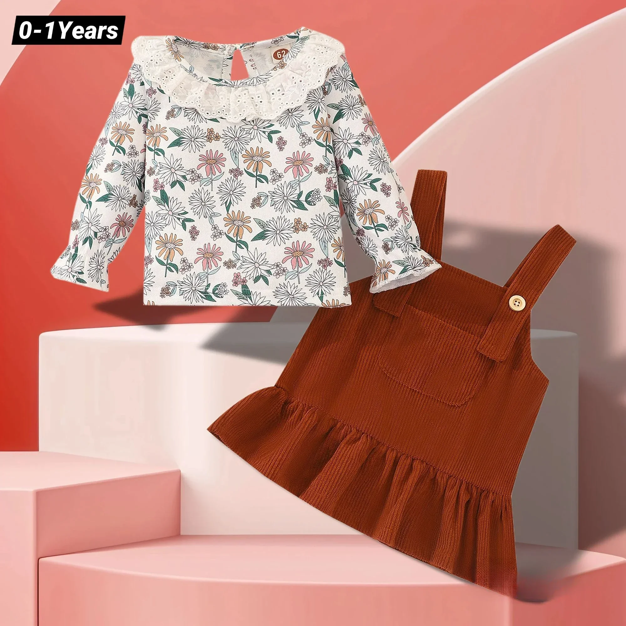 

Комплект одежды для новорожденных девочек, модные детские весенне-осенние костюмы для девочек, повседневное удобное детское платье принцессы с длинными рукавами