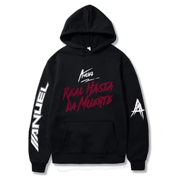 Rapper Anuel AA Hoodies Men Fashion Real Hasta La Muerte Printed Sweatshirts Women Casual Harajuku Sportwear Hooded Pullovers