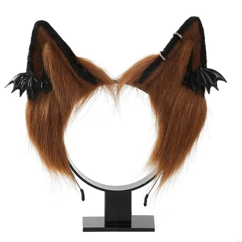N5KB Cosplay Hairhoop Wolf Ears Banda per capelli Festival Accessori costumi lolitastyle Accessori per festa femmina